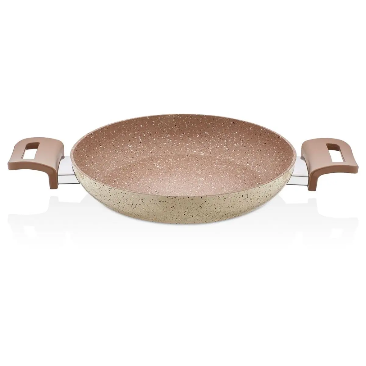 

DesingONB Cream Color 24 CM Granite Sahan Cooking Pan Kitchen Supplies