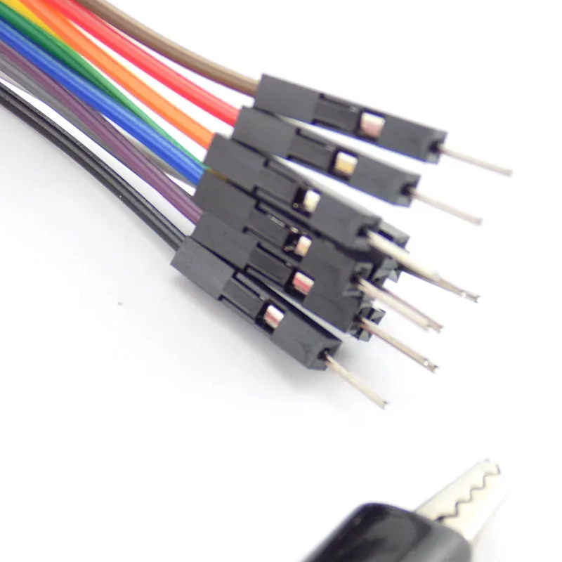 Зажим типа крокодил 10-контактный штекерный двухсторонний зажим тестовый провод