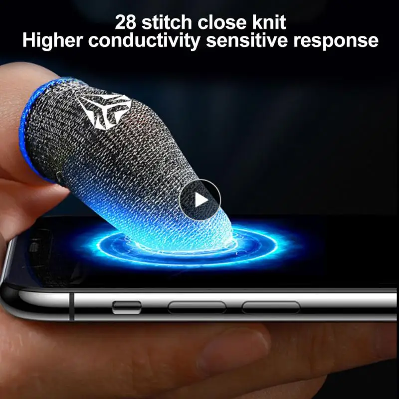 

Sweatproof Gaming Finger Sleeve Breathable Fingertips Sensitive Mobile Touch Thumb Fingertip Sleeves Lightweight 1pair Durable
