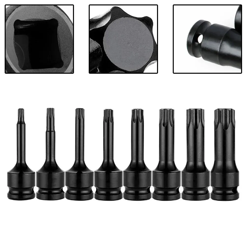 

Socket Adapter Universal Adaptive Wrench Adapter Socket 1/2 Hex Torx Screwdriver Bit Impact Drive Adapter Head T20-T100