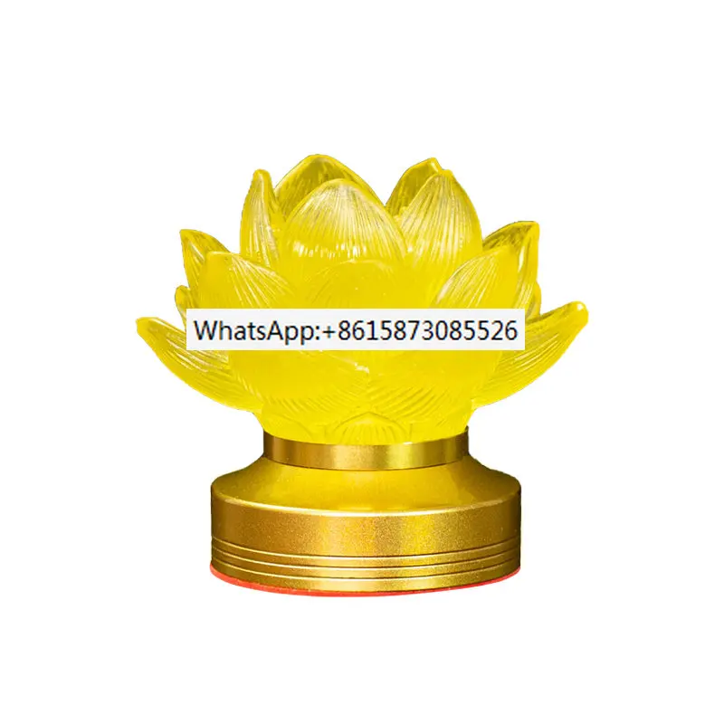 Светодиодная лампа в виде цветного лотоса для зарядки мини-украшения дома