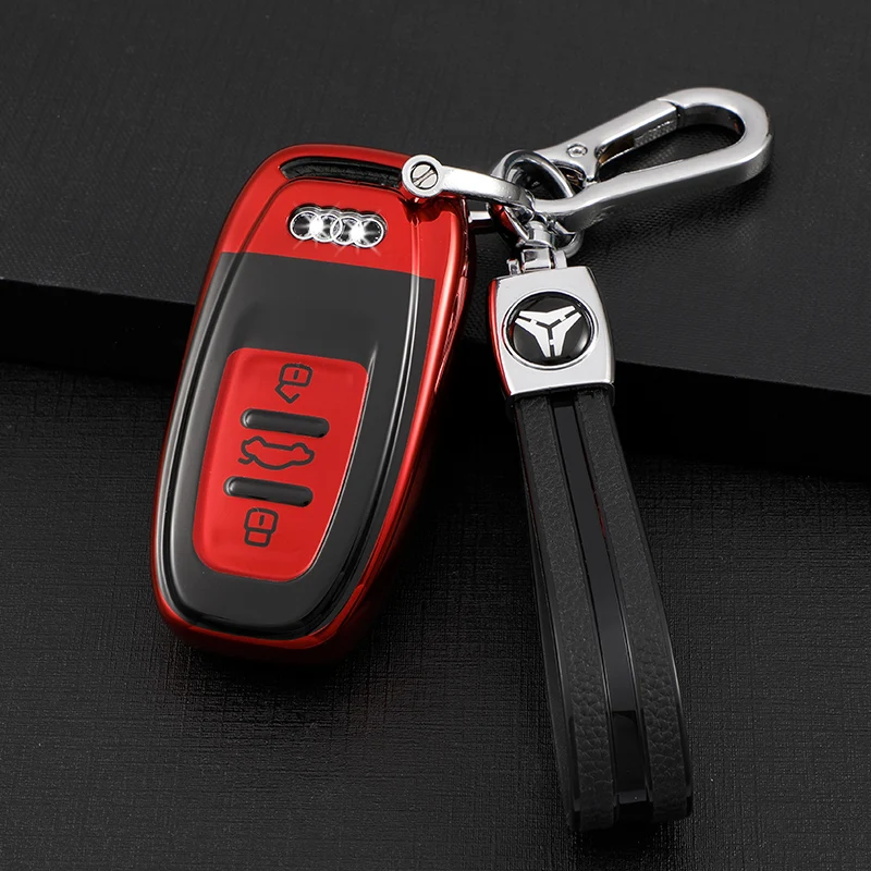 ТПУ чехол для автомобильного смарт-ключа сумка защитный держатель брелок Audi A4 S4 B7