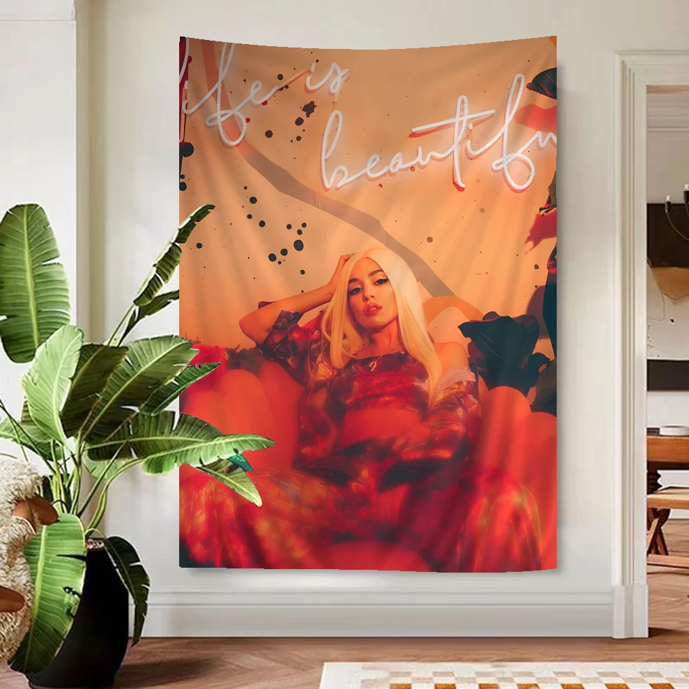 Большой настенный гобелен с принтом Singer A-Ava Max дешевый в стиле хиппи богемный