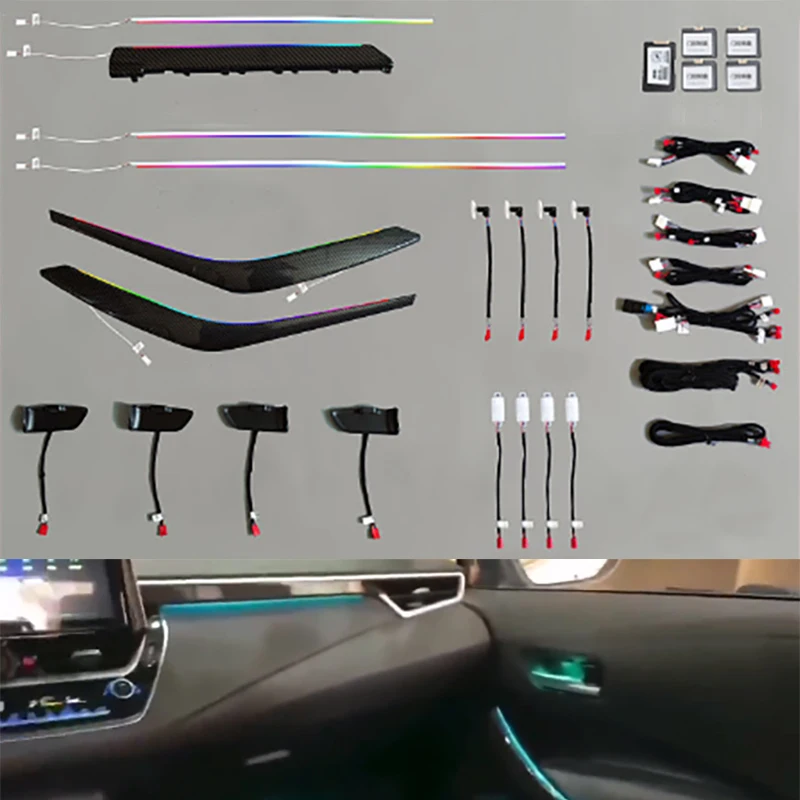 

Для Toyota Corolla Levin 2019-2021, мальчик 2021, специальная атмосферная подсветка, автомобильная приборная панель, управление экраном, аксессуары для инт...