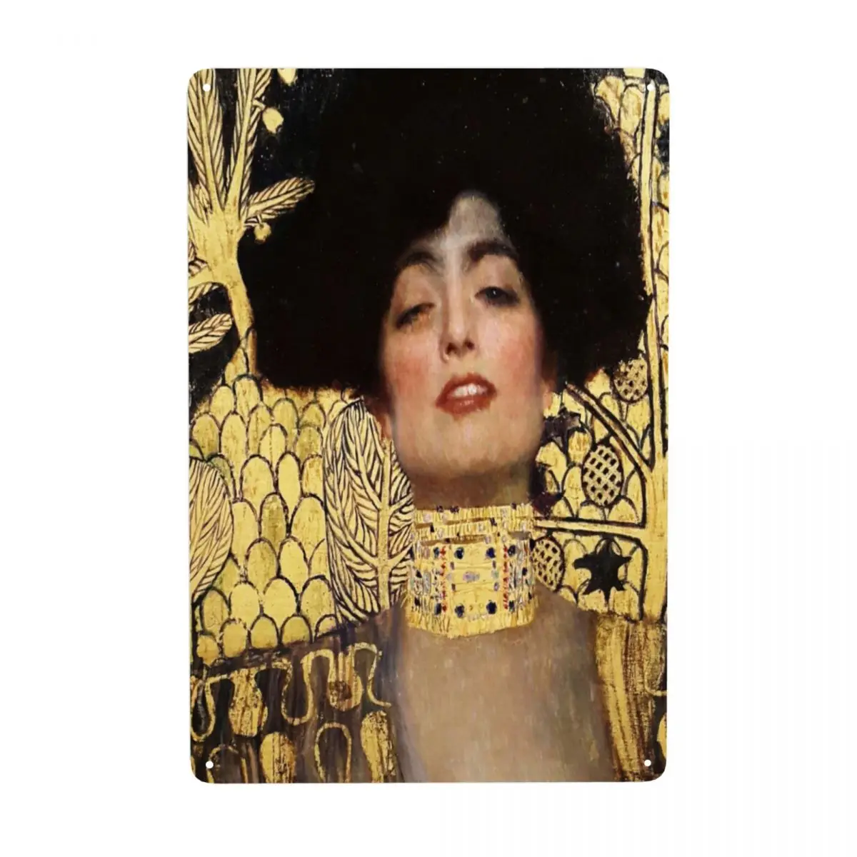 

Vintage Judith And The Head Of Holofernes Metal Sign Custom Gustav Klimt Painting Art Tin Plaques Yard Man Cave Bar Decorations