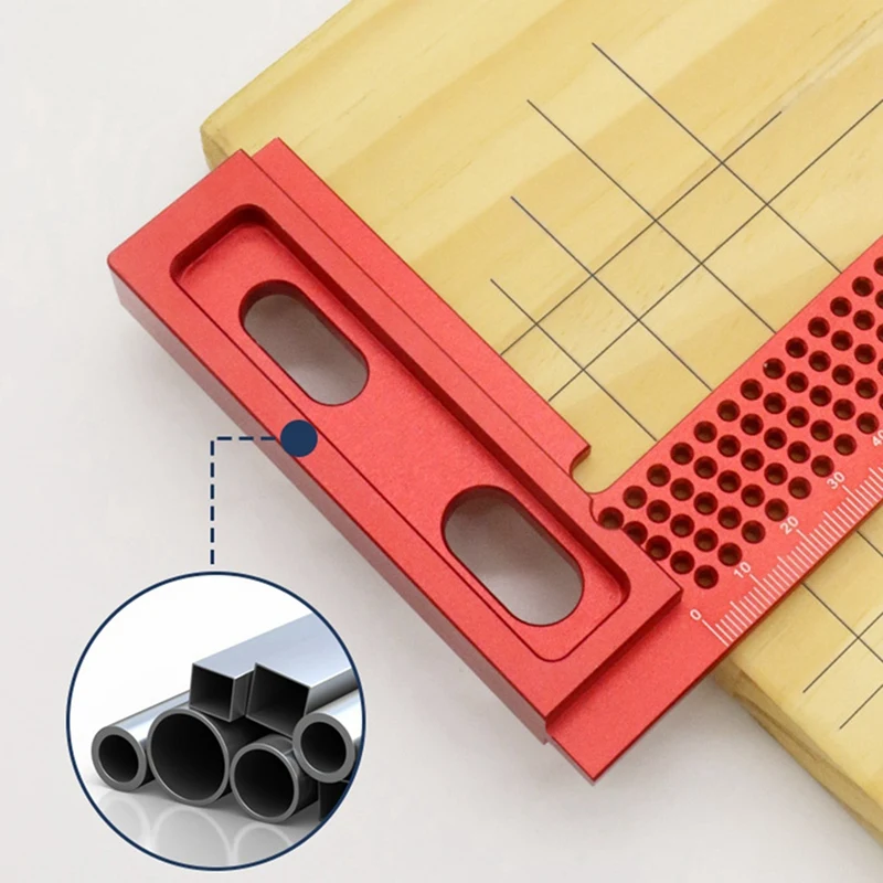 300 мм алюминиевый сплав квадратная деревообрабатывающая линейка высоты