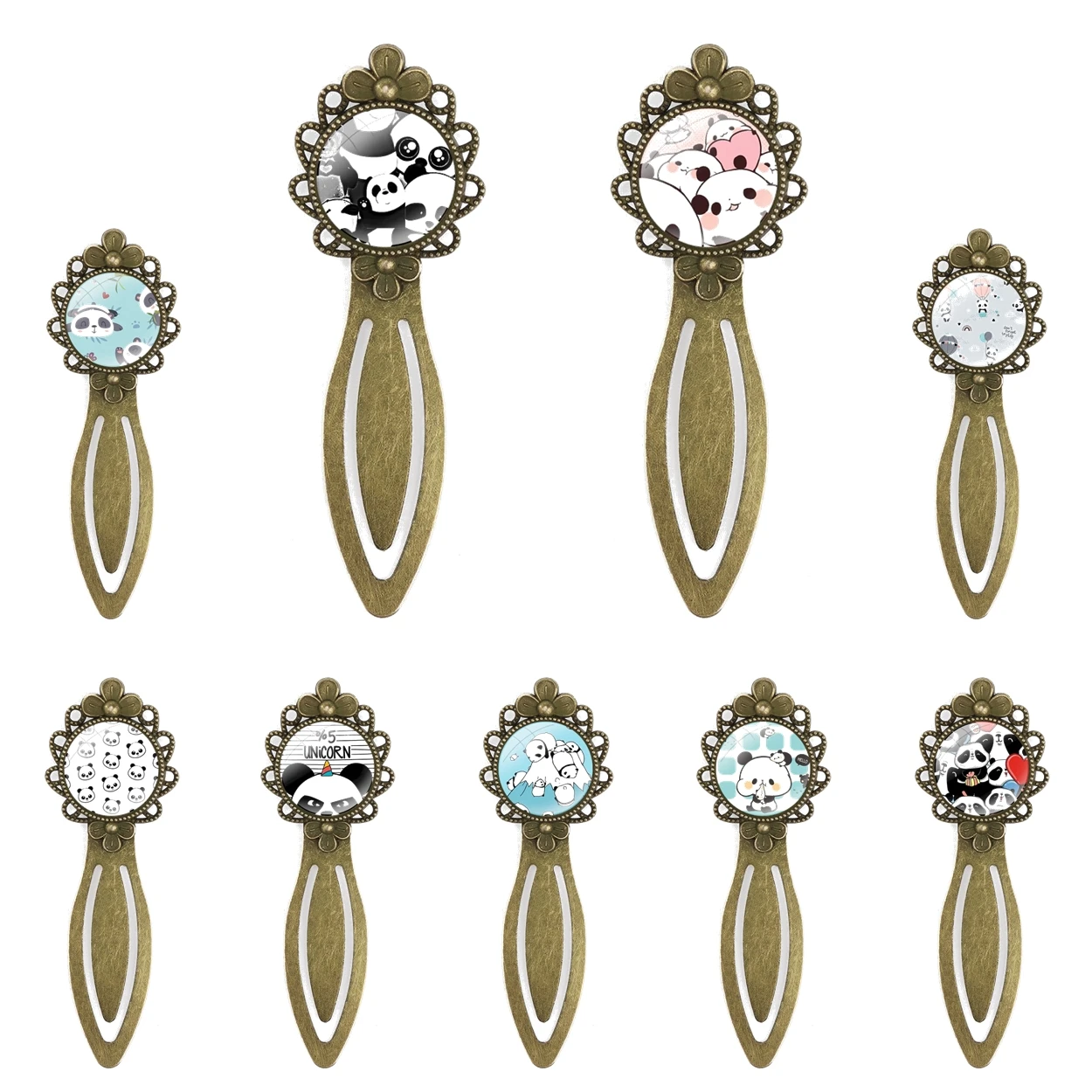 

Ultra Lovely Panda cute Fashion Cartoon Creative Decor Creative Metal Bookmarks Gift For Friends Stationery School Office Supply