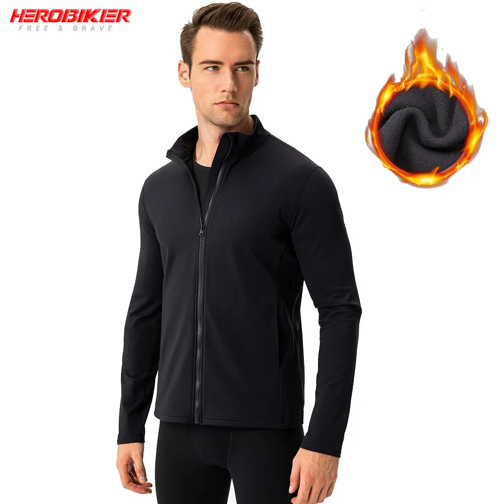 

Winter Warm Thermal Underwear Jacket Men Motorcycle Base Layers Running Tight Long Sleeve Zipper Snowmobile Sweats Hoodies