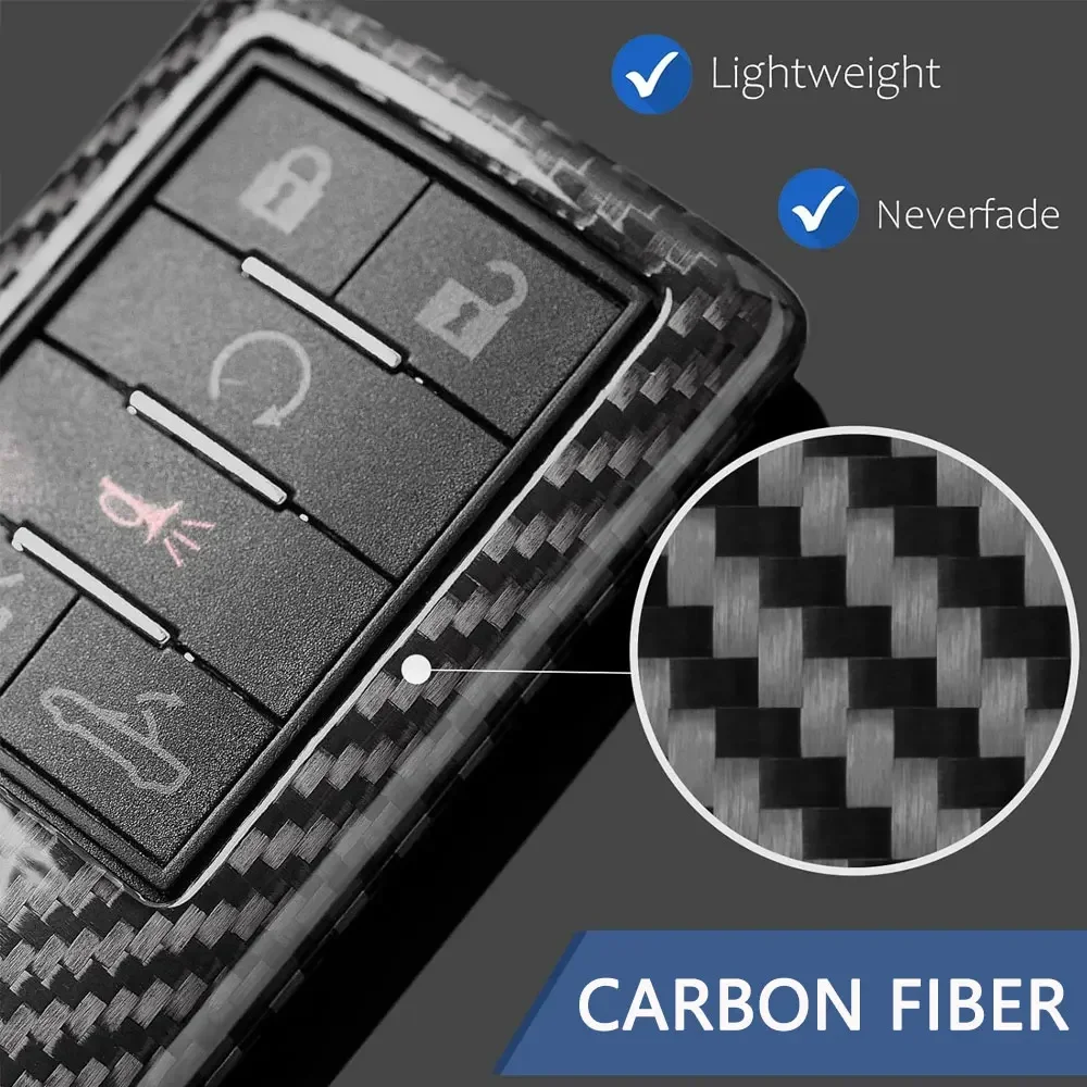 Чехол для ключей из углеродного волокна Chevrolet Chevy Corvette C7 защита Cadillac ATS CTS DTS XTS SRX STS