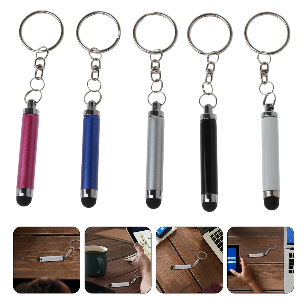 

Stylus Pen Pens Tablet Keychain Capacitive Touch Screens Stylist Portable Digital Point Fine Tablets Keyring Screen Tip