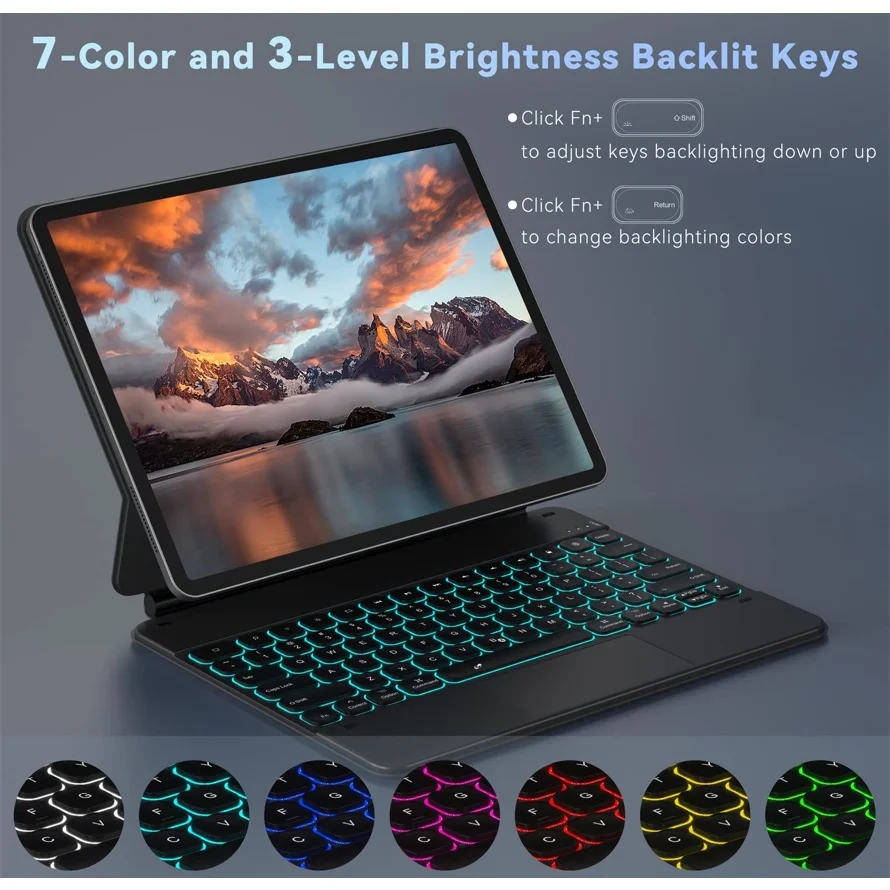 Для клавиатуры Magic Backlight для iPad 12 9 2021 2020 2018 Pro 11 - Air 5 4 клавиатура smart folio |