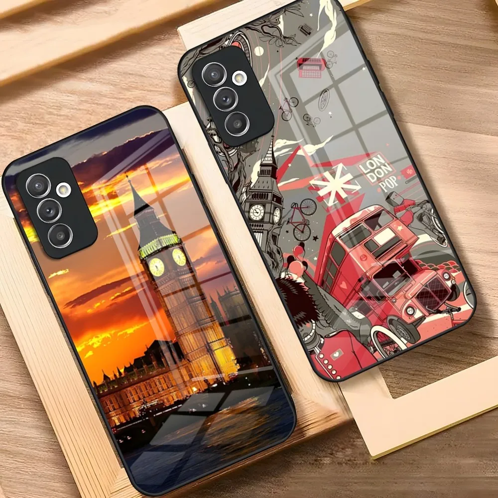 Чехол для телефона Samsung A52 A71 A21 A54 A20 A12 Galaxy A34 A14 Ben Box A32 M14 S24 S23 London S22 S21 Telephone S20 FE Glass