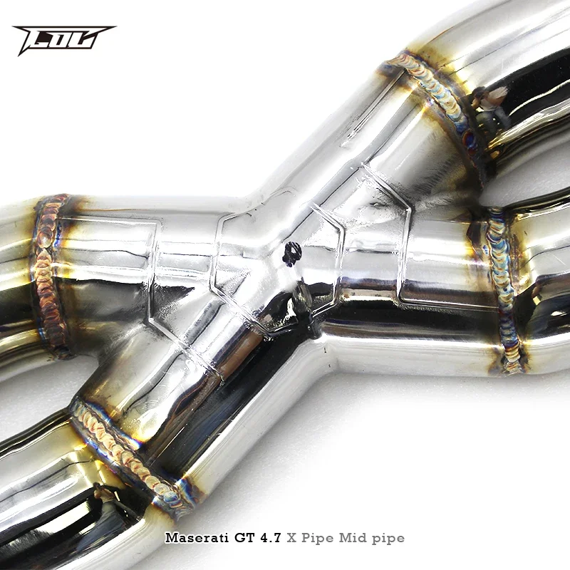 Секционные трубы с высоким потоком выхлопная труба катализатором для Maserati Gran