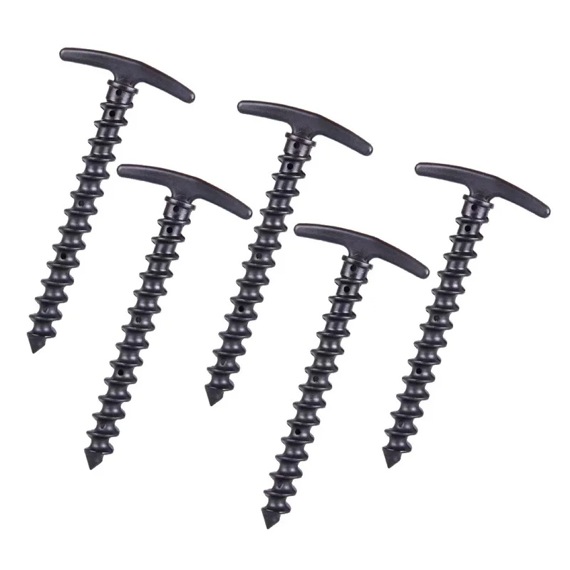 

10pcs Spiral Plastic Tent Stakes 14.5cm Windproof Tent Pegs Camping Screw Support Nails Peg Screw Anchor Shelter