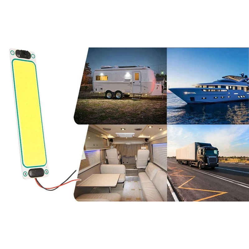 

2Pcs 24V 105LED Car COB Interior Light Bar Car LED Interior Lights RV Ceiling Dome Lights for Camping Cars Trailers