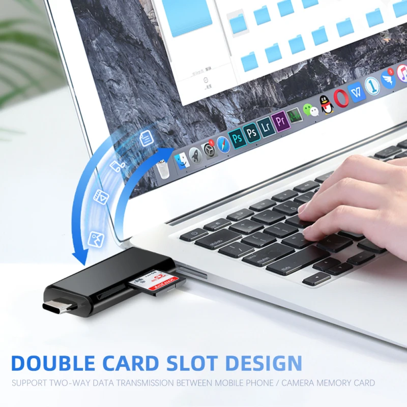 XP-82 High Quality Support Multi-function Card Reader Hi-Speed USB 2.0 Card Reader For Direct Reading Of SD/MS/TF/M2 Cards