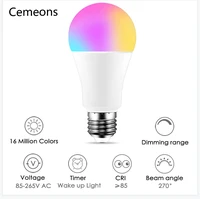 app control smart led light bulb rgb5000k white 9w 110v 230v rgbw bluetooth compatible e26 e27 colorful dimmable room home