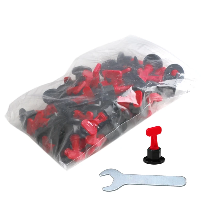

Tile Leveling System Kit Tile Leveler Spacers Replaceable Steel Pins Ceramic Tile Installation Tool with Wrenches