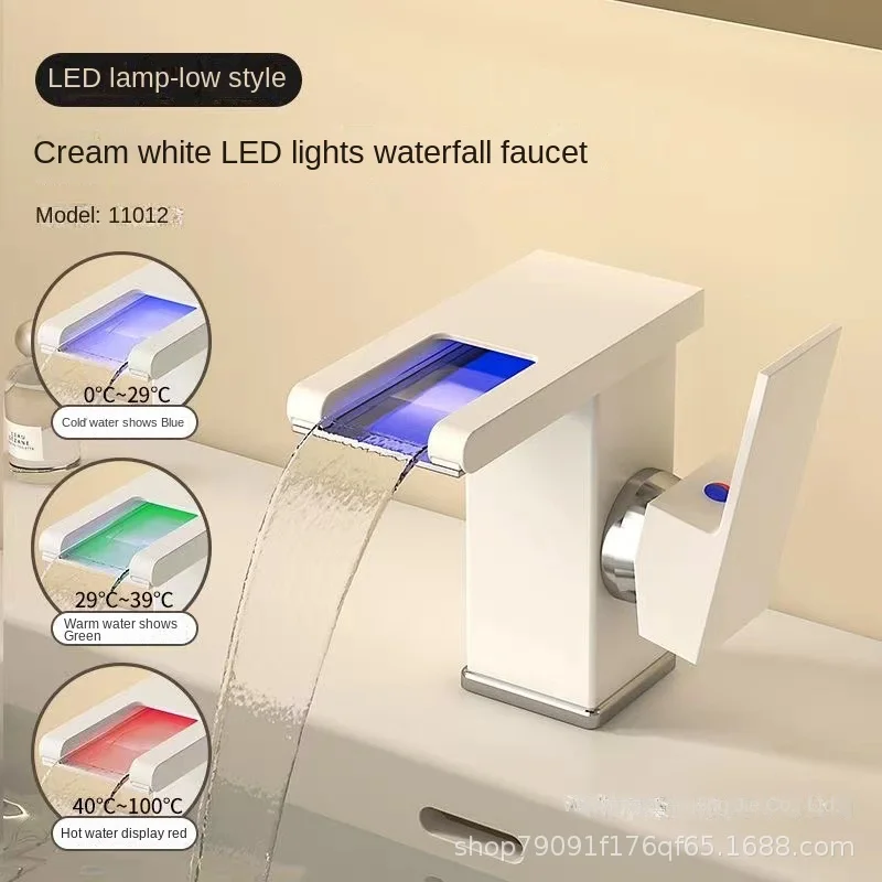 Светодиодный-Licht Wasserfall Wasserhahn Waschbecken unter becken Haushalt Hei Dr.