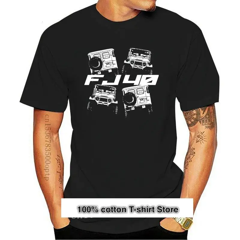 

Ropa para hombre Fj40 Land Cruiser Bj40 Off Road, Camiseta 100% de algodón de manga corta con cuello redondo, divertida, Hipster