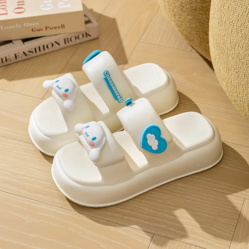 Сандалии с рисунком аниме Sanrio Hello Kitty Cinnamoroll My Melody Y2K новые летние нескользящие