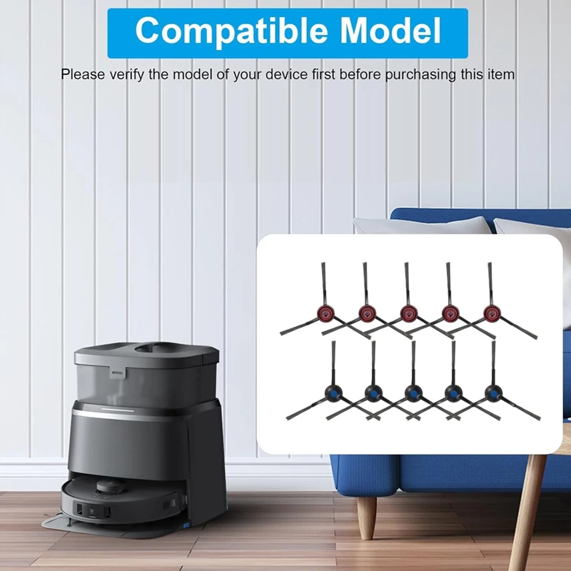 10 шт. боковые щетки для робота-пылесоса Ecovacs Deebot T30 Pro Omni/ T30pro