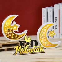 moon star eid mubarak wooden pendant light ramadan decoration for home islamic muslim party suppiles eid al adha ramadan kareem