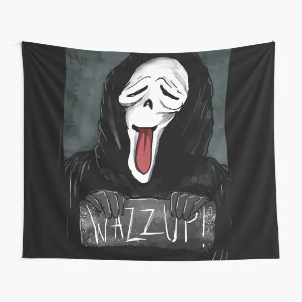 

Призрачное лицо Wazzup, гобеленовый коврик, полотенце, искусство, гостиная, красивый декор, печатная фотография, спальня, домашняя комната