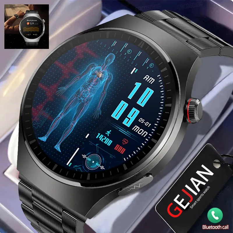 

2023 New Laser Treatment Three High Smart Watch Men ECG PPG Heart Rate Blood Sugar Health Tracker Smart Watch For Huawei Xiaomi