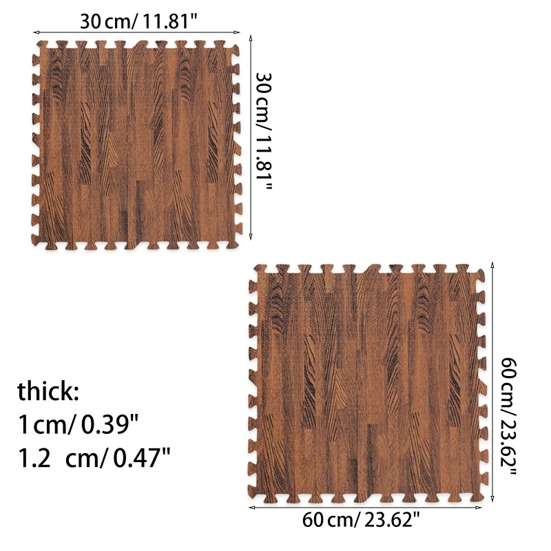 

EVA Foam Floor Tile Wood Grain Puzzle Floors Mat Baby Toddler Climbing Pad 85WC