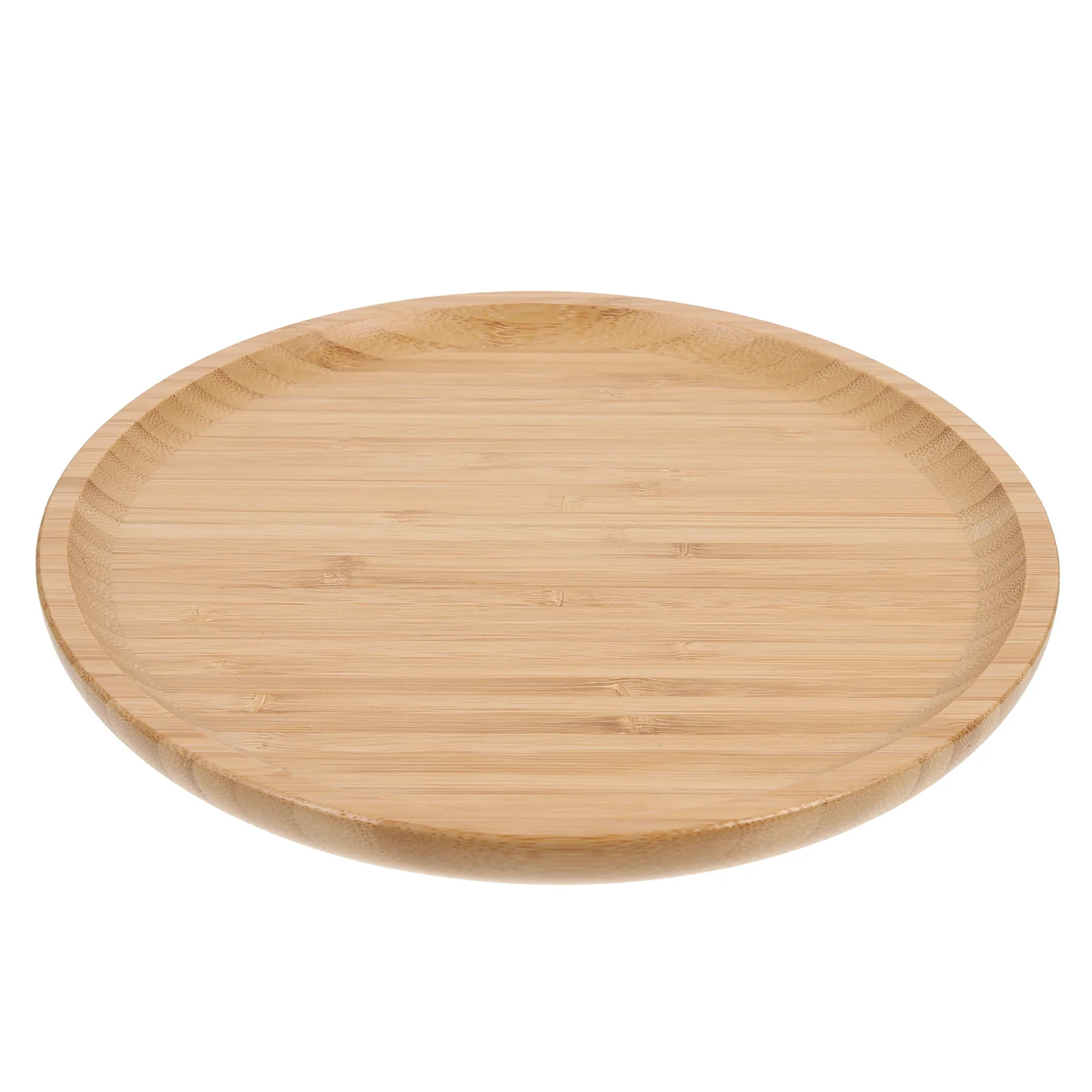

Dessert Dinner Plate Wooden Round Fruit Bread Tray Fruit Snack Serving Plate
