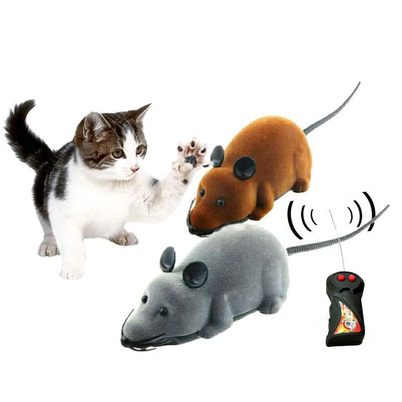 

Mini Funny RC Simulation Wireless Remote Control RC Electronic Rat Mouse Mice Toy Tricky Plastic Flocking Halloween Xmas for Pet
