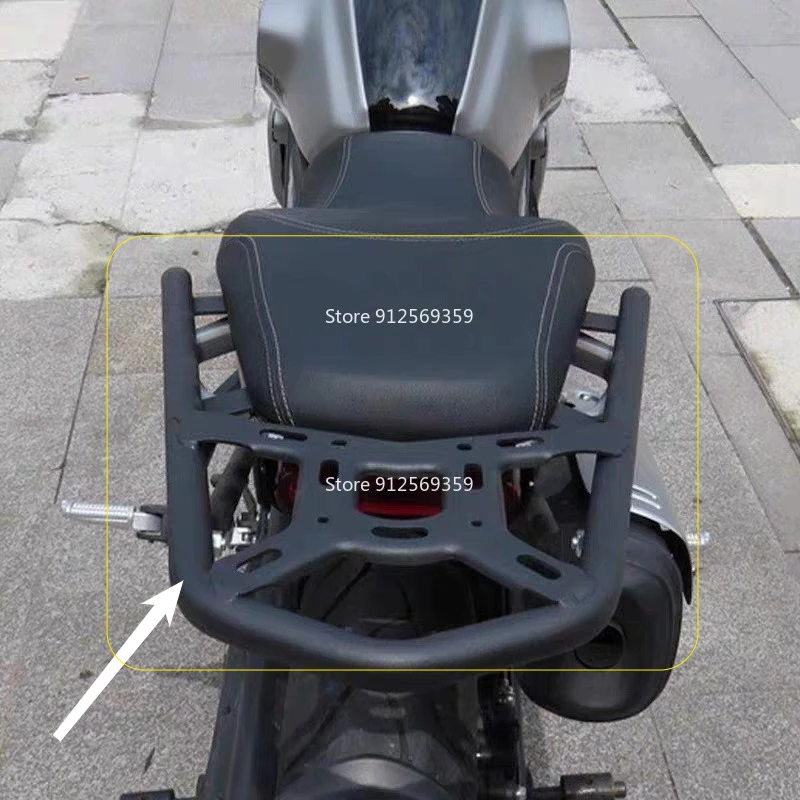 Фото Задний багажник/кронштейн для мотоцикла 350AC, совместимый с LONCIN VOGE 350 AC 350-AC, черный, для пассажира №3