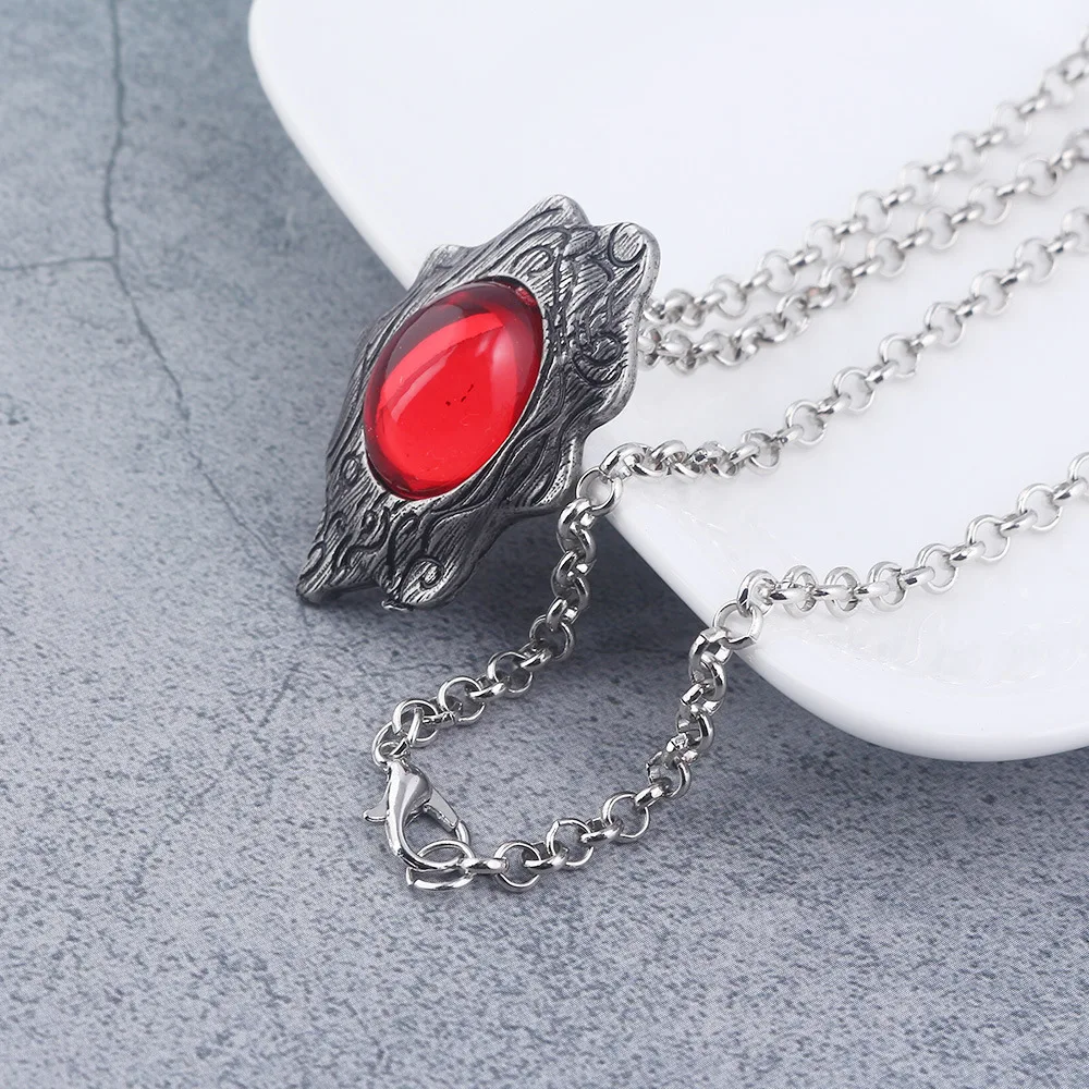 Модное ожерелье с подвеской DMC Devil MayCry 5 Dante красное синее драгоценное для косплея