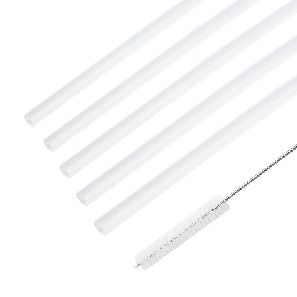 

Replacement Straws 6x +Cleaning BrushSet For Hydro Flask Wide Mouth Bottle High Quality Durable Plastic Straw Reusable Drink