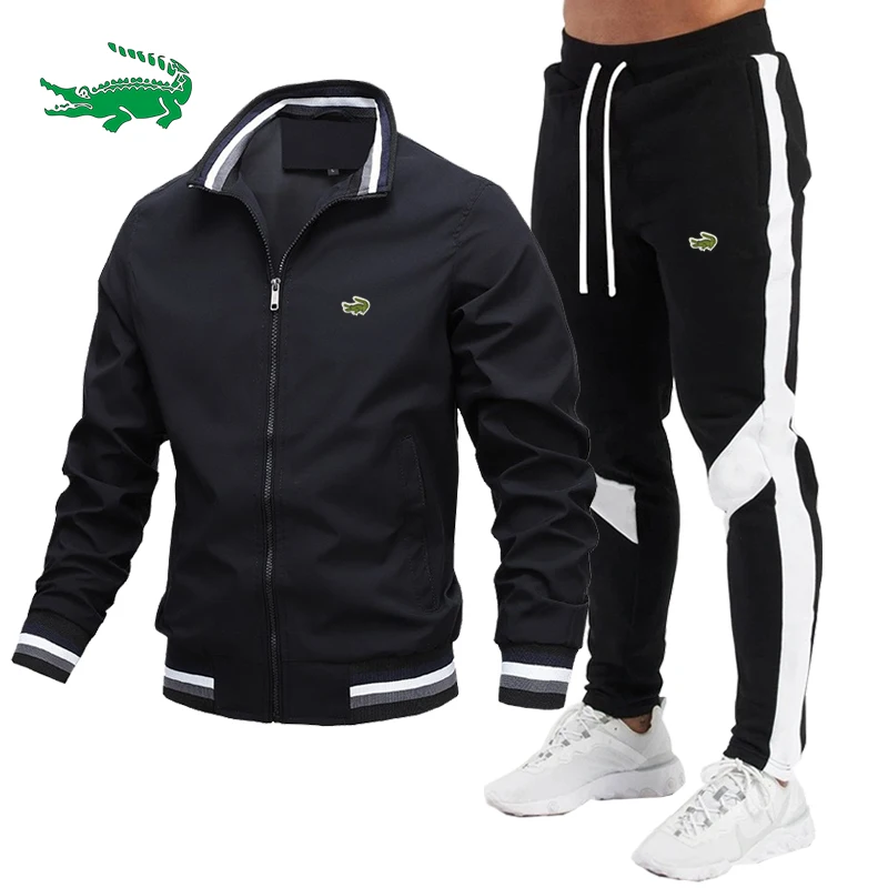 

CARTELO Fall Jogging Men's Suit 2-piece Sports Training Fashion Suit Jacket Outdoor Cycling Cross-country Fishing Comfort Suit