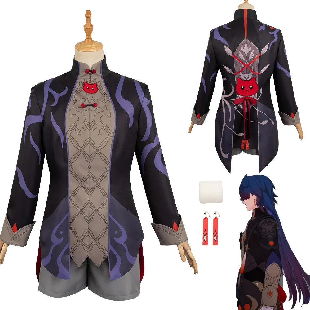 Фэнтезийный мужской костюм для косплея лезвия игры Honkai звезда рельсовая игра