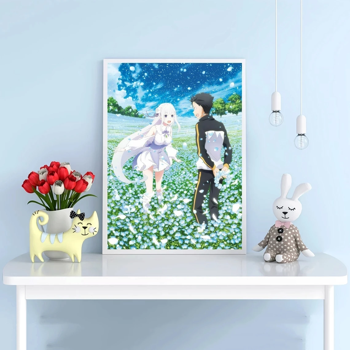 

Re Zero Anime Poster Japanese Anime Movie Canvas Poster Prints Home Decoration Painting No Frame