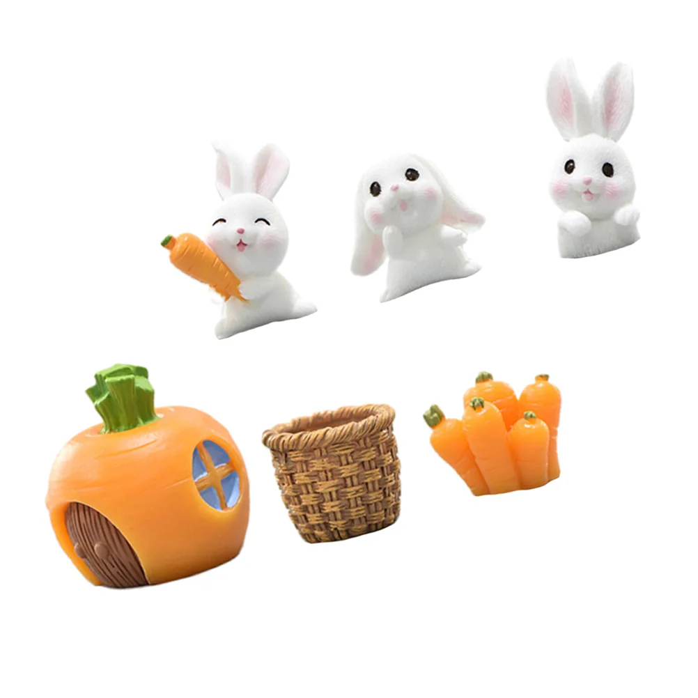 

Easter Bunnuy Figurine Easter Party Decor Easter Craft Decoration Easter Resin Decor Bunny Sculpture Easter Resin Miniatures