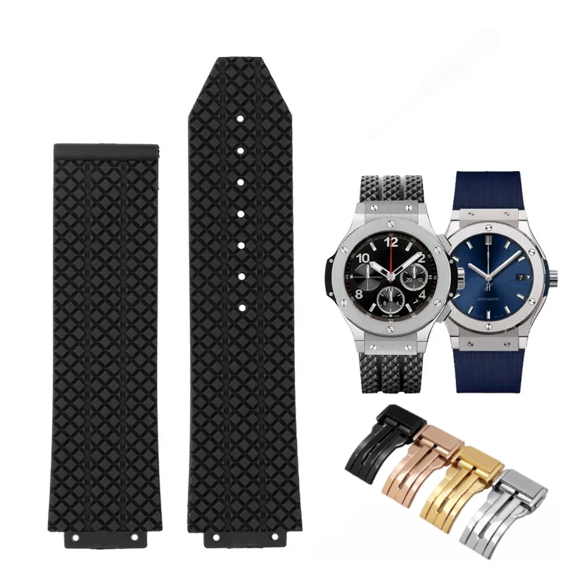 

Аксессуары для часов ремешок для HUBLOT BIG BANG силиконовый браслет 25 мм ремешок для часов цепочка часы резиновый браслет