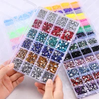 16500pcsset crystals nail rhinestones 2 5mm flatback colorful glitter gems nail charms accessories diy 3d nail art decorations