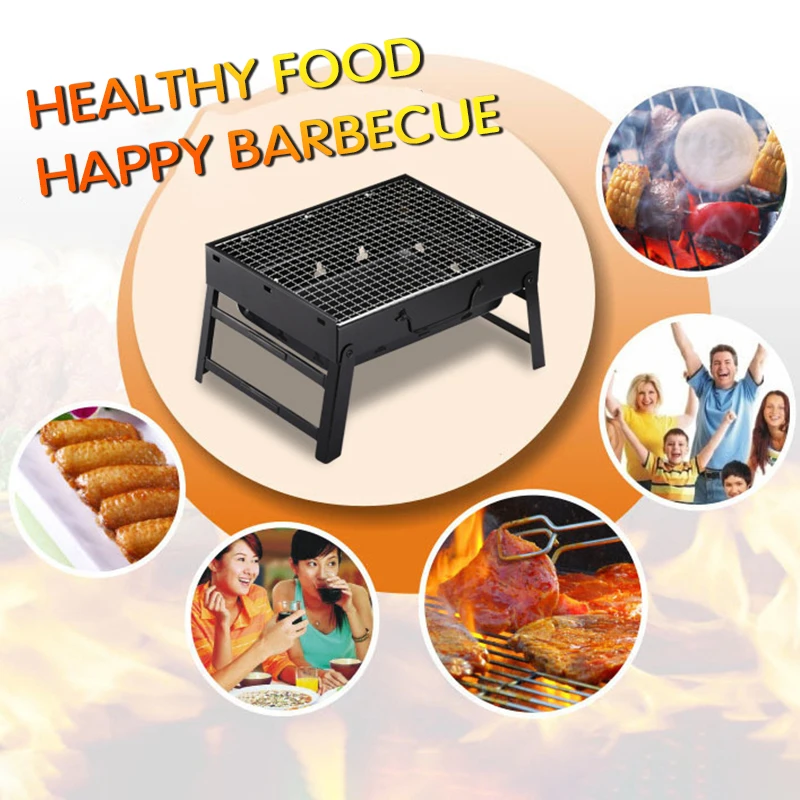 

Portable Barbecue Grill Household Outdoor Picnic Party Special Mini Barbecue Grill Foldable Charcoal Grill Daily Barbecue tools