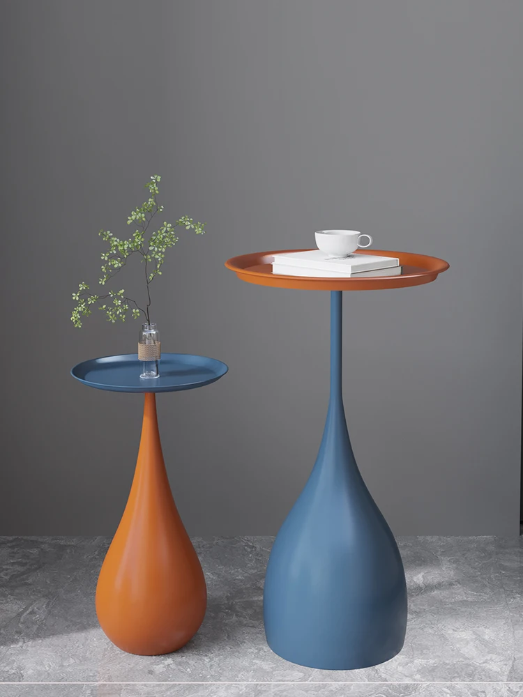 

Nordic Sofa Side Table Light Luxury Creative Simple Modern Living Room round Side Table High-End Bedside Iron Small Coffee Table