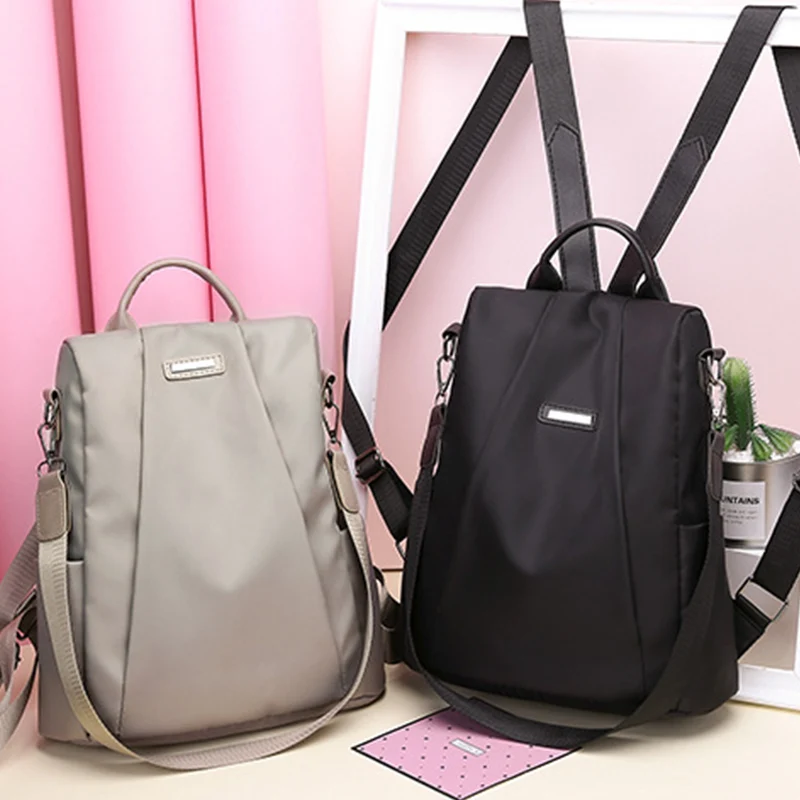 

Женский водонепроницаемый нейлоновый рюкзак, простая школьная сумка для девочек-подростков, дорожная сумка на плечо, школьный ранец