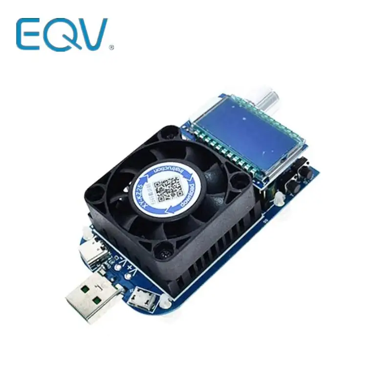 

25W 35W QC2.0 QC3.0 USB electronic load adjustable constant current aging resistor battery voltage capacity tester voltmeter