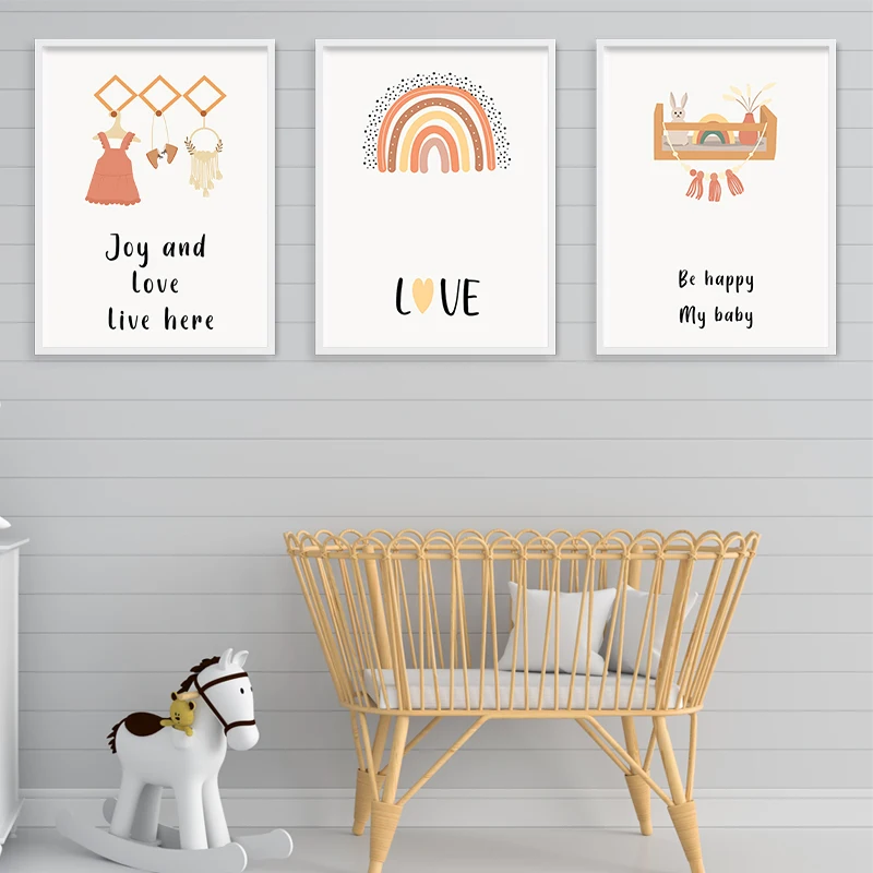 Радуга Солнце Холст Плакат Картина Любовь Принт Богемия Настенное Искусство