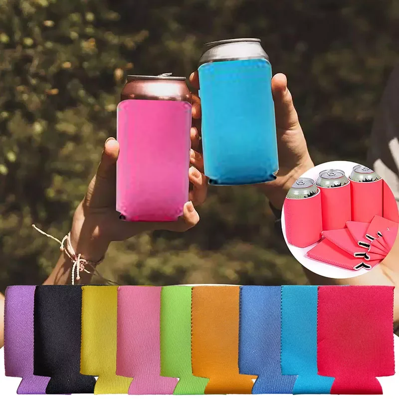 

2022New Beer Sleeves Camping Can Cup Soda Cover Drink Cooler Portable Bottle Outdoor Sleeve for Party Wedding Birthday