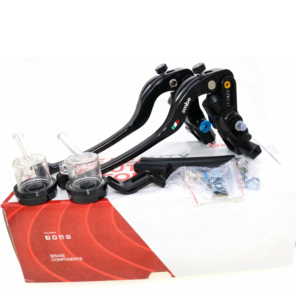 

Motorcycle 22MM Universal CNC Brake Master Cylinder Radial Brake Pump Clutch Lever 17.5 Rcs Mirror Clamp Hydraulic Pump Handle