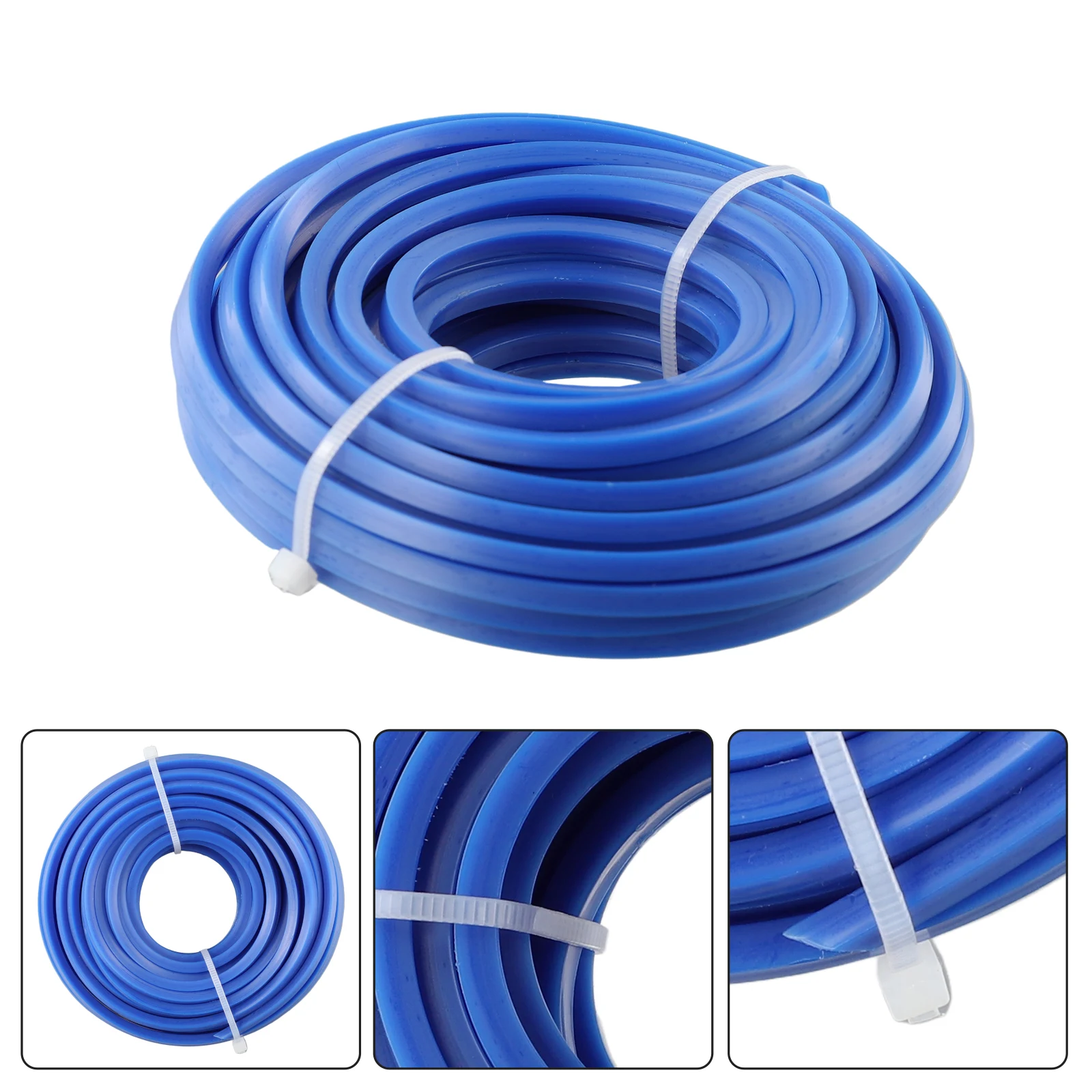 Синяя нейлоновая квадратная триммерная леска 4 мм x 10 м легкий шнур для