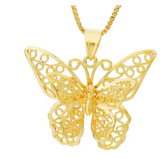 

Pure copper Euro gold plated hollow double-layer Butterfly Pendant goddess Korean European Large Pendant Butterfly